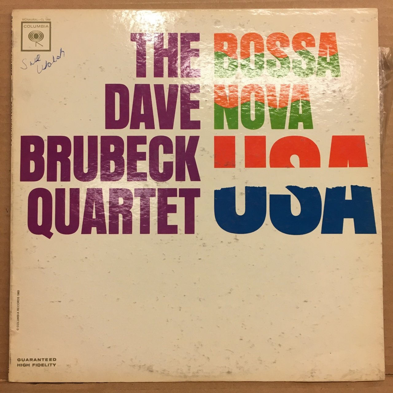 DAVE BRUBECK QUARTET - BOSSA NOVA USA 1963 2.EL PLAK