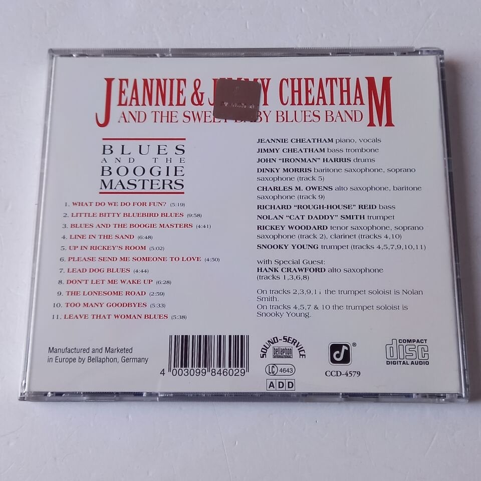 JEANNIE & JIMMY CHEATHAM - BLUES AND THE BOOGIE MASTERS (1993) - CD 2.EL