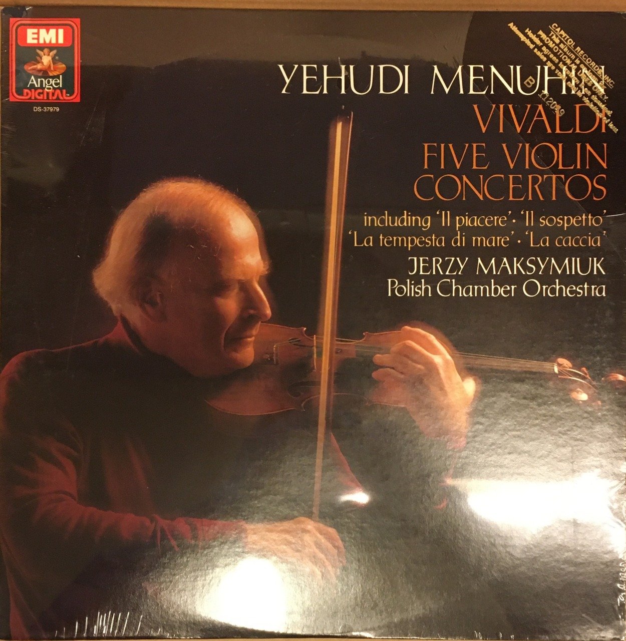 VIVALDI FIVE VIOLIN CONCERTOS YEHUDI MENUHIN 1983 SIFIR PLAK