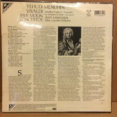 VIVALDI FIVE VIOLIN CONCERTOS YEHUDI MENUHIN 1983 SIFIR PLAK
