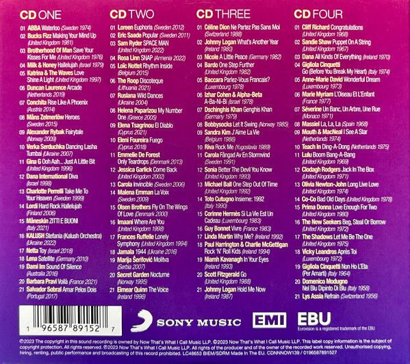 NOW THAT’S WHAT I CALL EUROVISION SONG CONTEST (2023) 4xCD DIGIPAK SIFIR