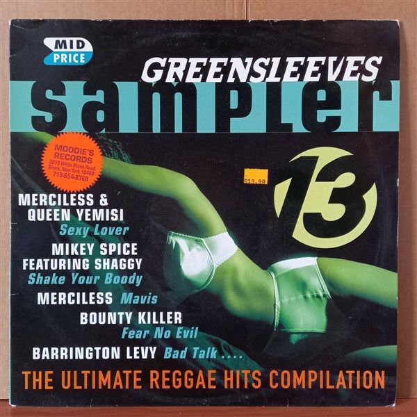 GREENSLEEVES SAMPLER 13 / BARRINGTON LEVY, BOUNTY KILLER, MERCILESS, MIKEY SPICE FEAT. SHAGGY, MERCILESS & QUEEN YEMISI (1996) - LP 2.EL PLAK