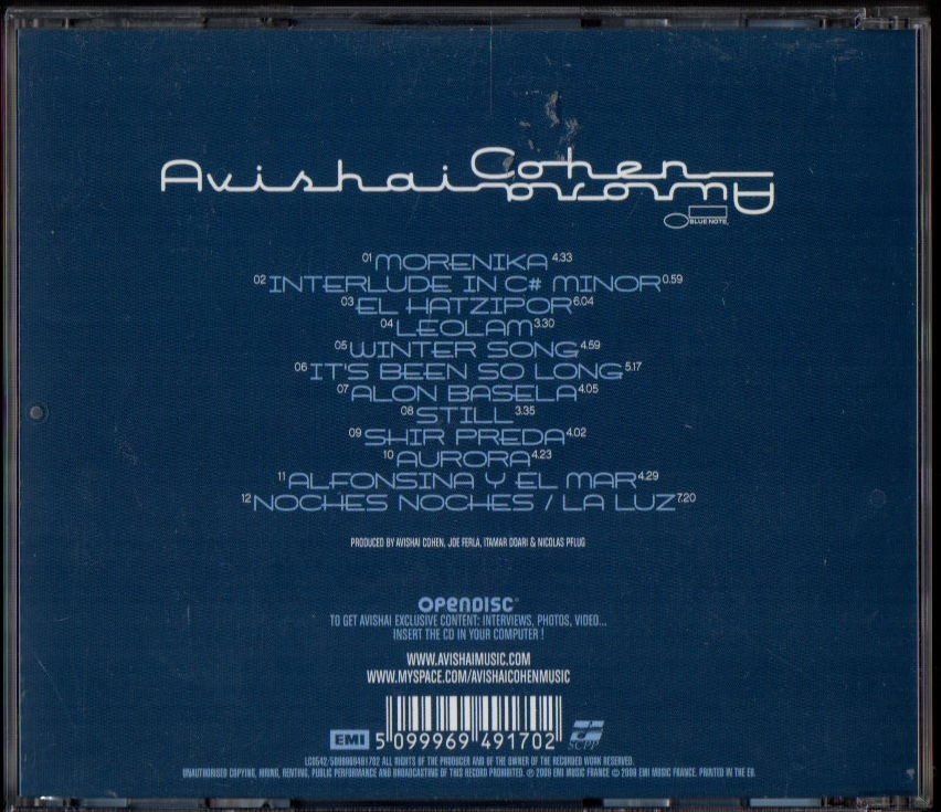 AVISHAI COHEN - AURORA (2009) - CD 2.EL