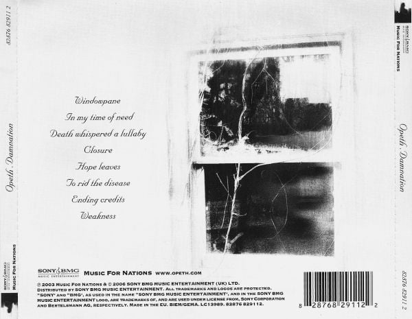 OPETH – DAMNATION (2003) - CD / JEWEL CASE AMBALAJINDA SIFIR
