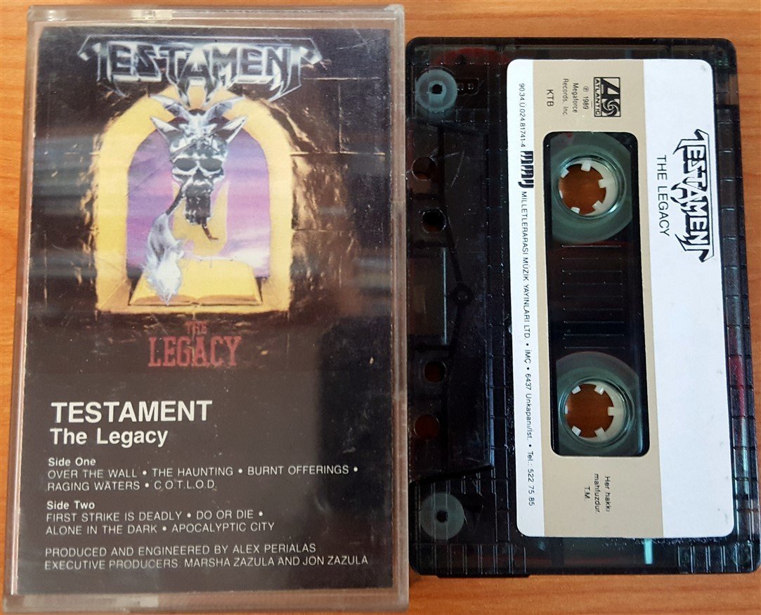 TESTAMENT - THE LEGACY (1990) MMY CASSETTE MADE IN TURKEY ''USED'' PAPER LABEL