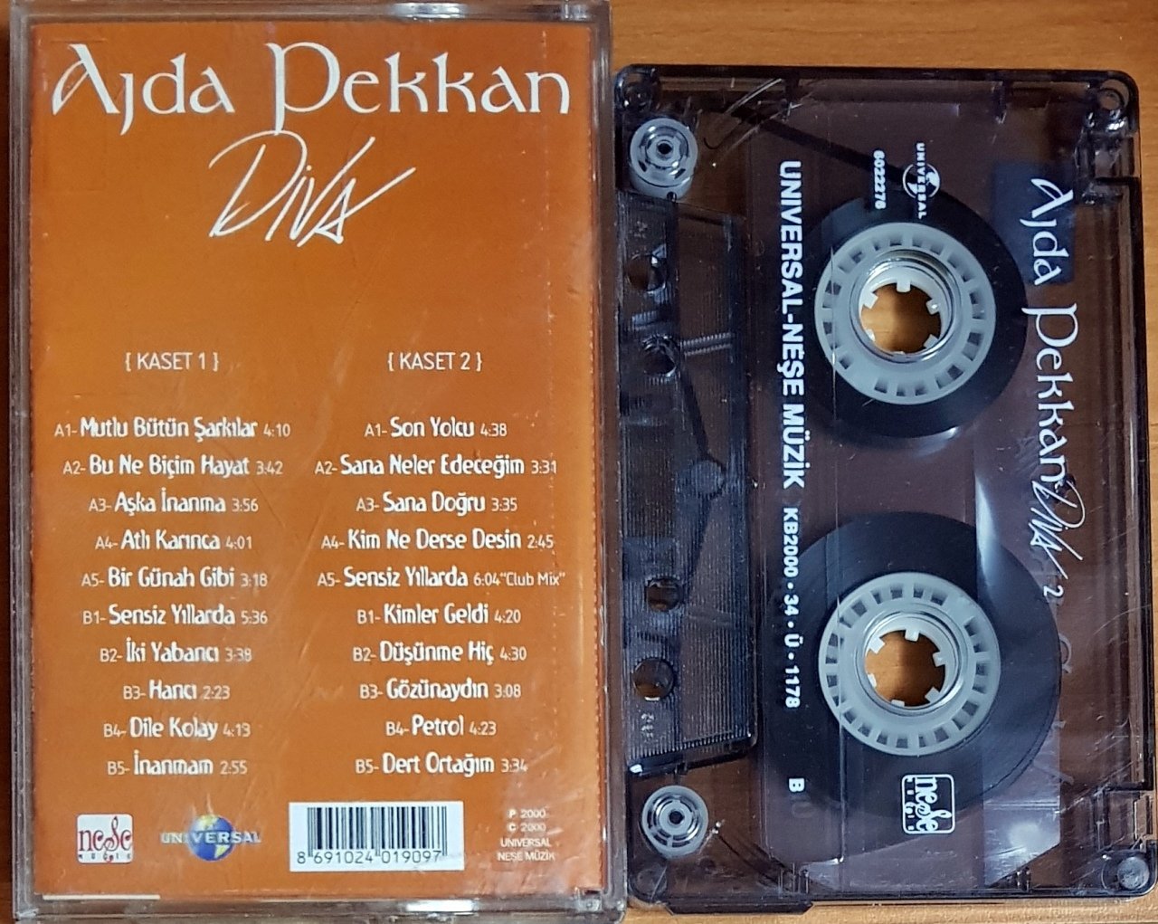 AJDA PEKKAN - DİVA / KASET 2 (2000) NEŞE MÜZİK KASET 2.EL