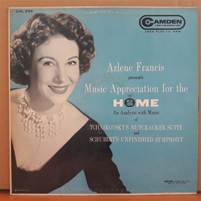 ARLENE FRANCIS MUSIC APPRECIATION FOR THE HOME AN ANALYSIS WITH MUSIC OF TCHAIKOVSKY, SCHUBERT - LP 2.EL PLAK