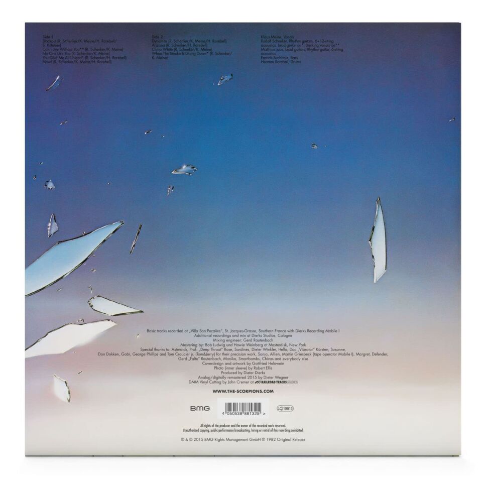 SCORPIONS - BLACKOUT (1982) - LP 180GR 2023 CRYSTAL CLEAR COLOURED EDITION SIFIR PLAK