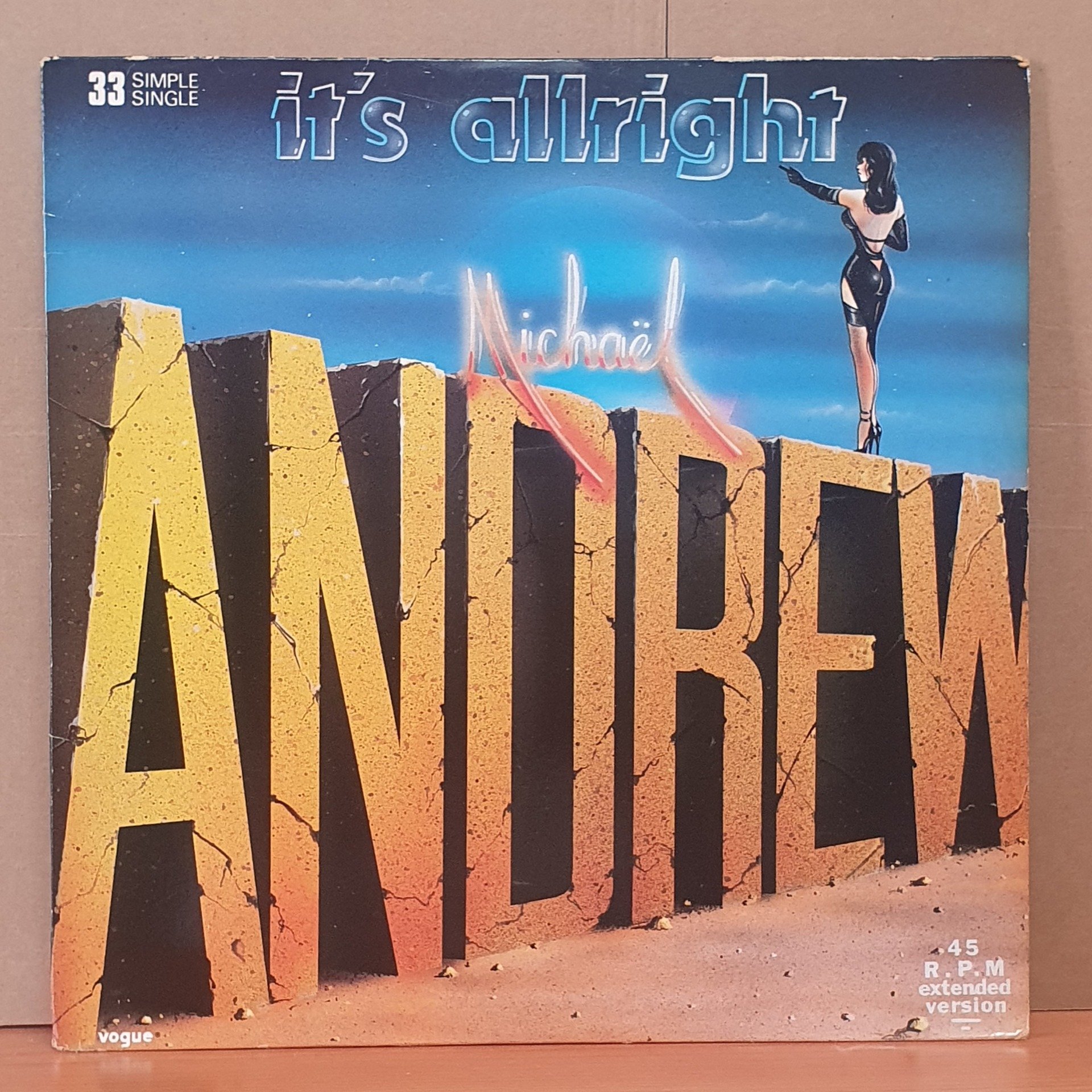 MICHAEL ANDREW - IT'S ALLRIGHT (1984) - 12'' 45RPM MAXI SINGLE 2.EL PLAK