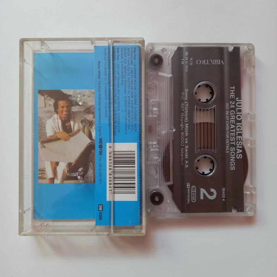 JULIO IGLESIAS - THE 24 GREATEST SONGS (1996) - KASET SIFIR