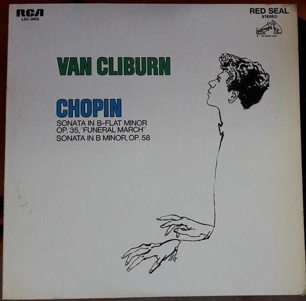 CHOPIN: SONATA IN B, FUNERAL MARCH, VAN CLIBURN - LP 2.EL