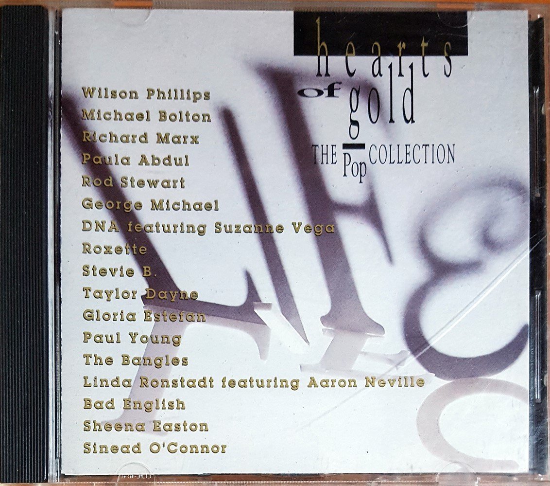 HEARTS OF GOLD - THE POP COLLECTION / WILSON PHILLIPS, MICHAEL BOLTON, RICHARD MARX, PAULA ABDUL, ROD STEWART, GEORGE MICHAEL, ROXETTE, PAUL YOUNG (1991) FOUNDATION RECORDS CD 2.EL