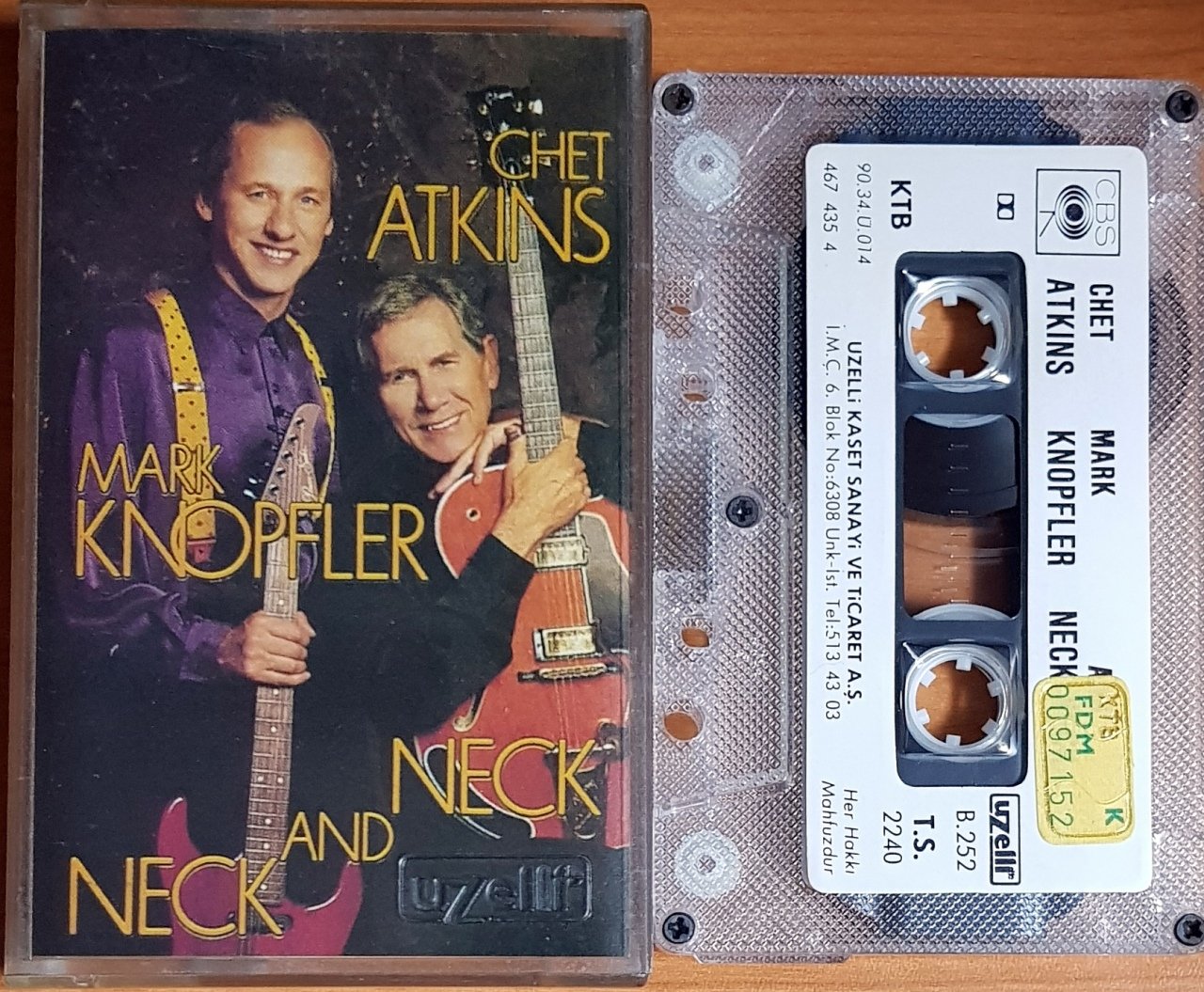 CHET ATKINS / MARK KNOPFLER - NECK AND NECK (1990) UZELLİ KASET 2.EL