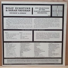 BILLY ECKSTINE & SARAH VAUGHAN - SWINGIN' & SINGIN' - LP 2.EL PLAK