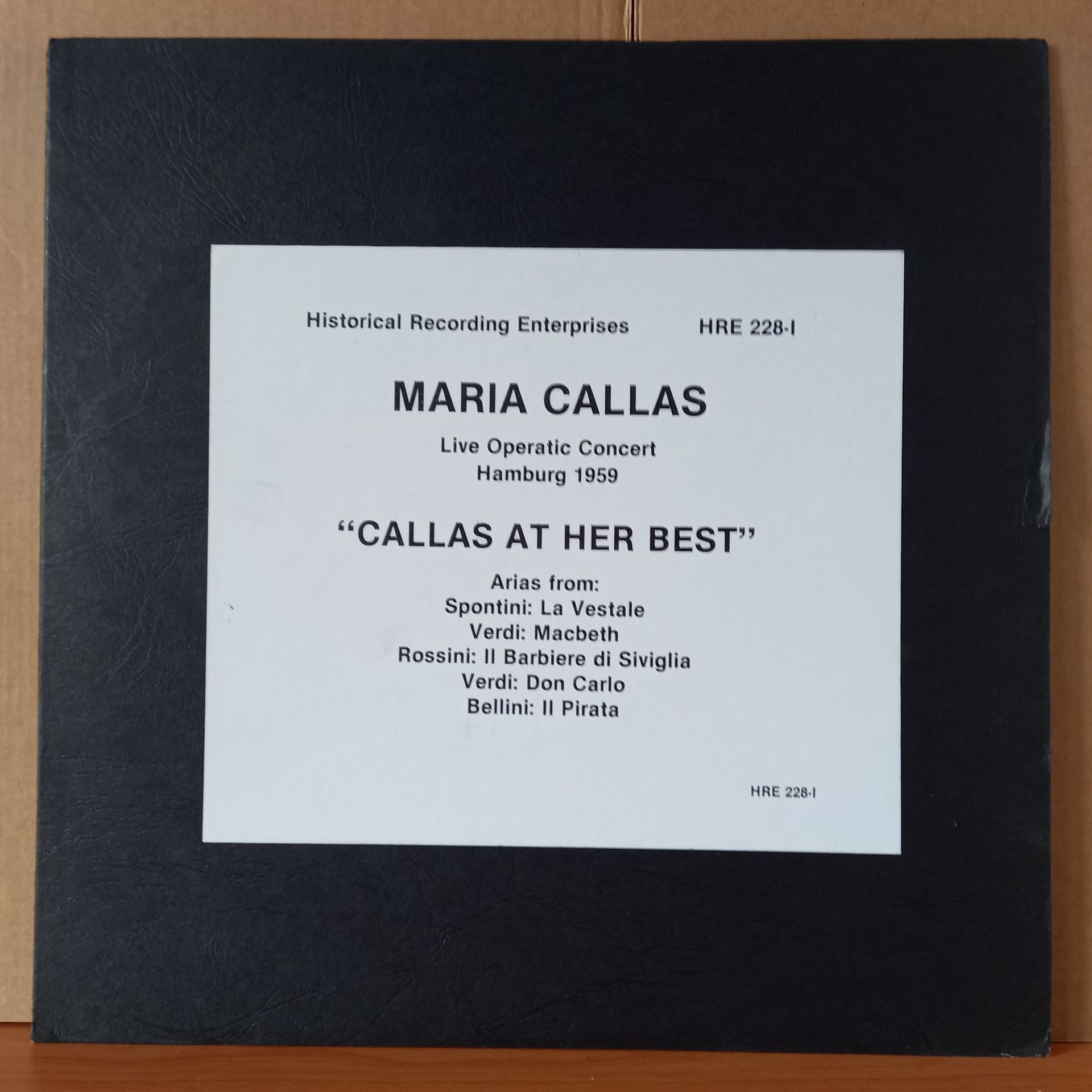 MARIA CALLAS – LIVE OPERATIC CONCERT, HAMBURG 1959 - LP 2.EL PLAK