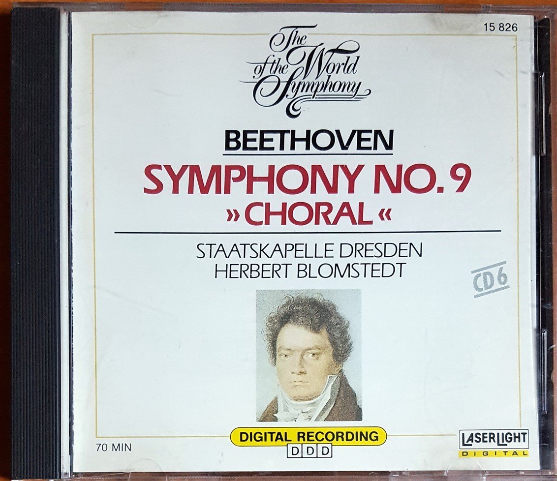 THE WORLD OF THE SYMPHONY CD 6 / BEETHOVEN - SYMPHONY NO.9 ''CHORAL'' (1989) LASERLIGHT CD 2.EL