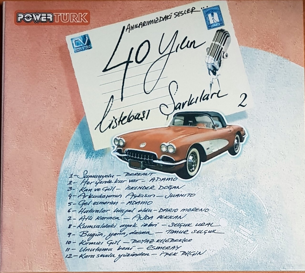 40 YILIN LİSTEBAŞI ŞARKILARI 2 / BERKANT, ADAMO, İSKENDER DOĞAN, AJDA PEKKAN, ESMERAY, TİMUR SELÇUK (2009) POWER TURK / OZAN CD 2.EL