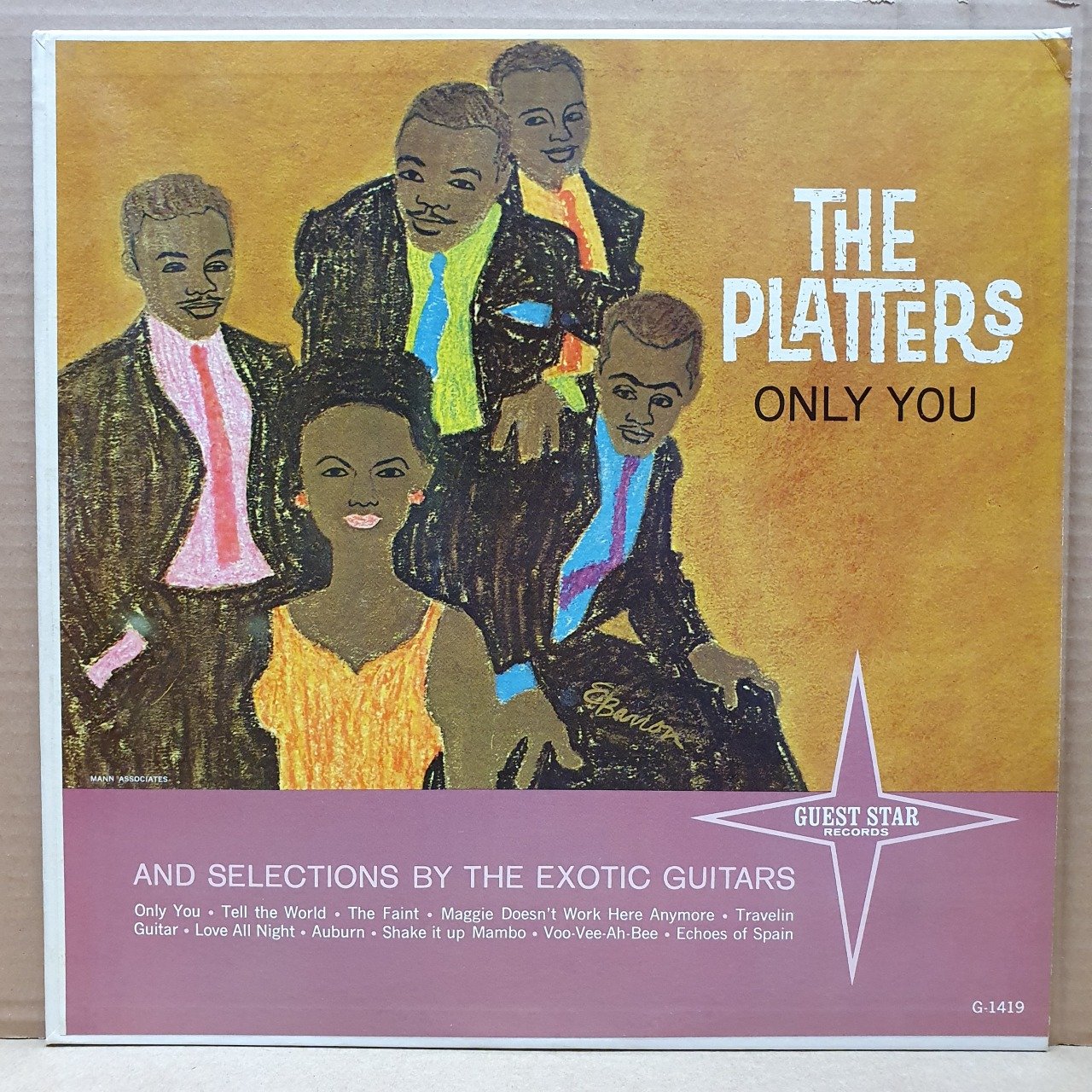 THE PLATTERS - ONLY YOU / AND SELECTIONS BY THE EXOTIC GUITARS (1968) - LP 2.EL PLAK