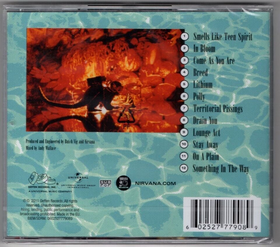 NIRVANA - NEVERMIND (1991) - CD 2011 REISSUE JEWEL CASE AMBALAJINDA SIFIR