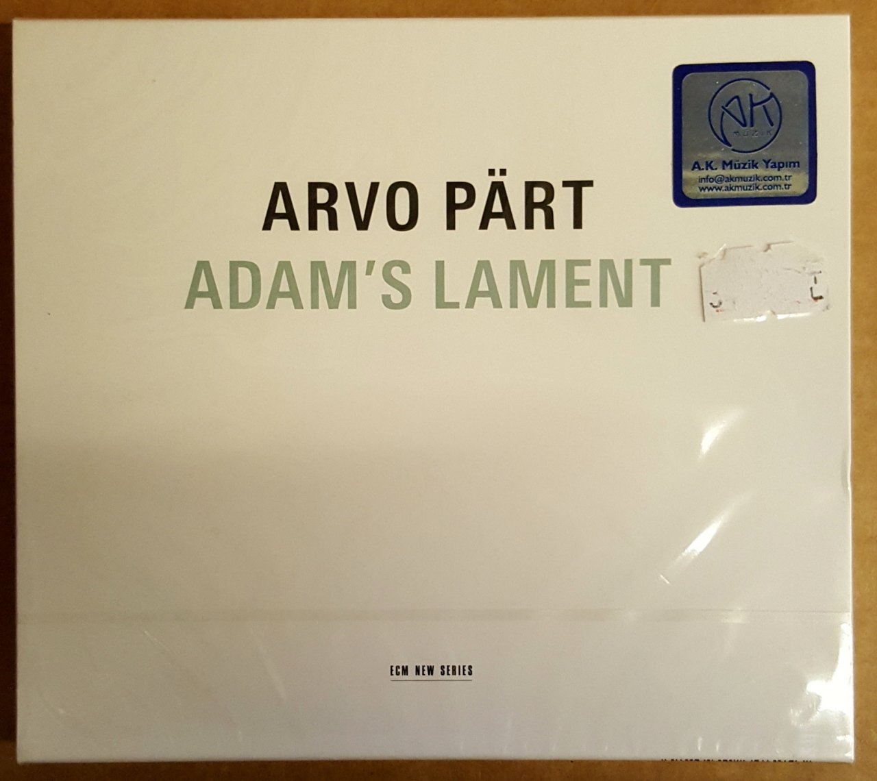 ARVO PART ADAM'S LAMENT CD 2012 ECM NEW SERIES SIFIR