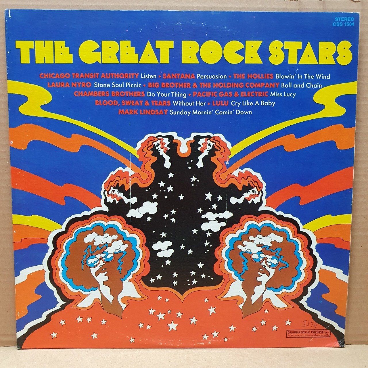 THE GREAT ROCK STARS / SANTANA, THE HOLLIES, LAURA NYRO, LULU, MARK LINDSAY (1971) - LP 2.EL PLAK
