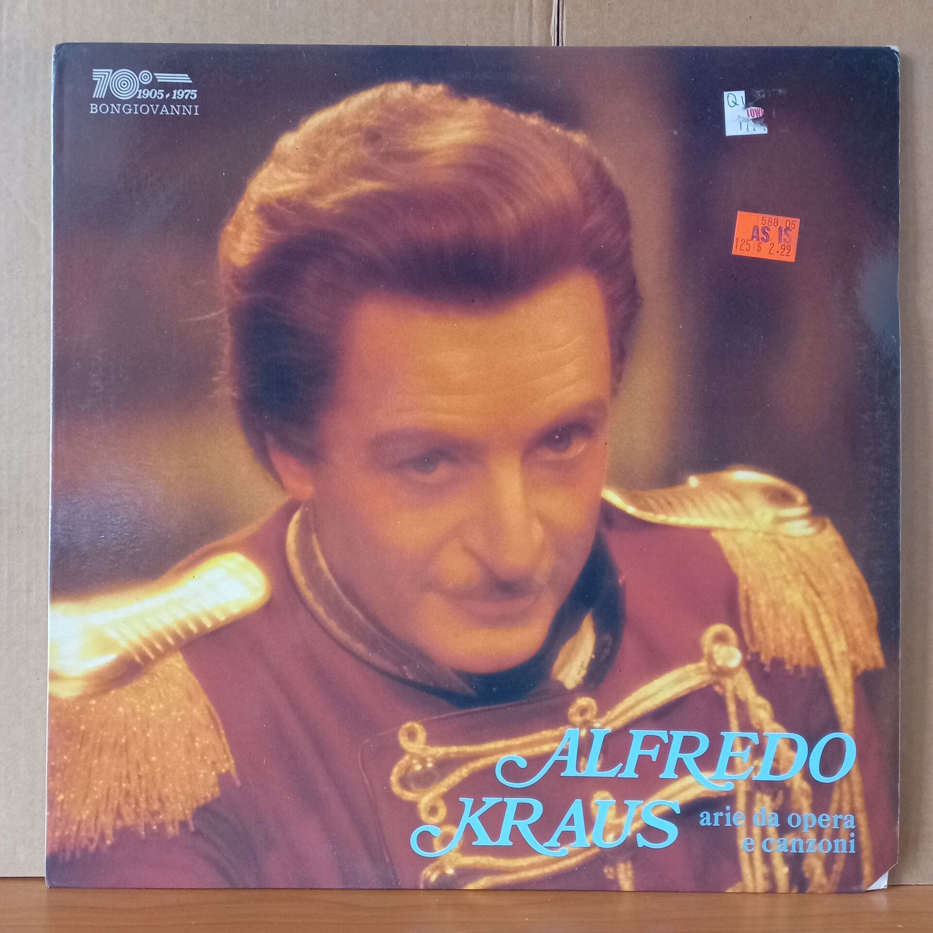 ALFREDO KRAUS / ARIE DA OPERA E CANZONI / PUCCINI, BELLINI, HANDEL, LISZT, INNOCENZI, DONIZETTI - LP 2.EL PLAK