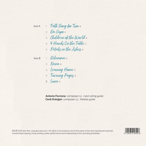 ANTONIO FORCIONE & CENK ERDOĞAN -STORYTELLERS (2025) - LP 2026 EDITION SIFIR PLAK