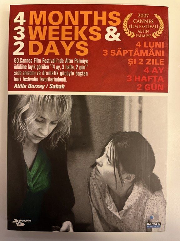 4 MONTHS 3 WEEKS & 2 DAYS - 4 AY 3 HAFTA 2 GÜN - CRISTIAN MUNGIU - DVD 2.EL