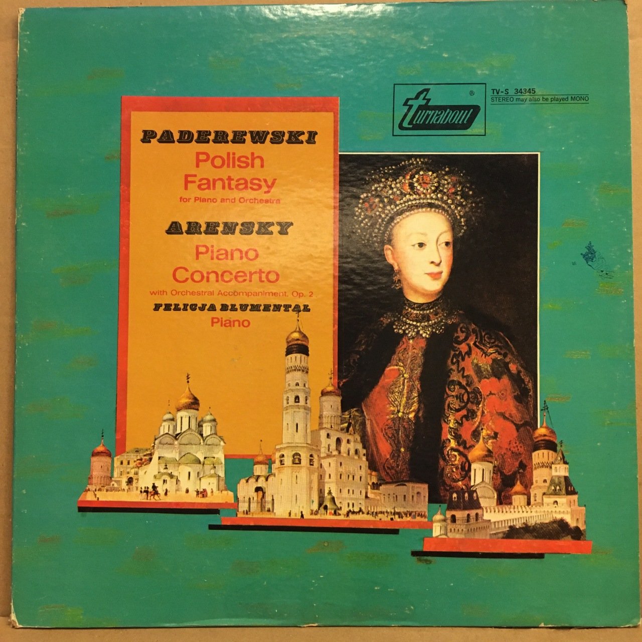 PADEREWSKI, POLISH FANTASY / ARENSKY, PIANO CONCERTO FELICJA BLUMENTAL (1971) 2.EL PLAK