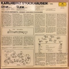 STOCKHAUSEN - STOP / YLEM 1975 2.EL PLAK