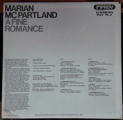 MARIAN McPARTLAND - A FINE ROMANCE (1976) - SIFIR PLAK