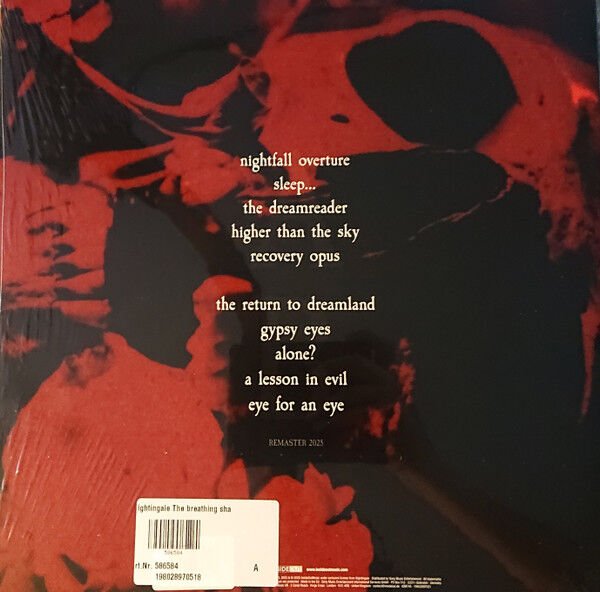NIGHTINGALE – THE BREATHING SHADOW (1995) - LP 2025 REMASTERED REISSUE DEEP BLOOD RED VINYL SIFIR PLAK