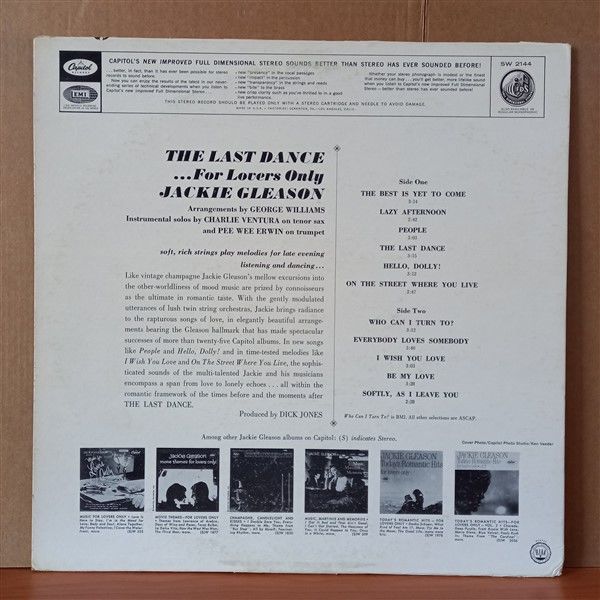 JACKIE GLEASON – THE LAST DANCE...FOR LOVERS ONLY (1964) - LP 2.EL PLAK