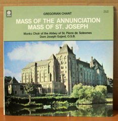 GREGORIAN CHANT - MASS OF ST. JOSEPH LP 2.EL