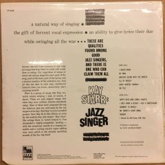 KAY STARR - JAZZ SINGER 1985 SIFIR PLAK