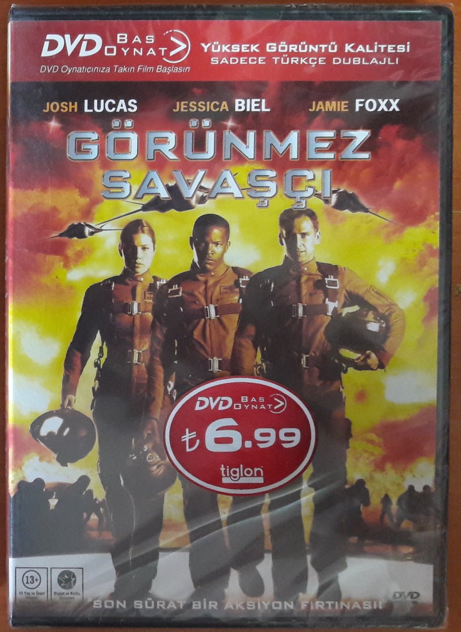 GÖRÜNMEZ SAVAŞÇI - STEALTH - JOSH LUCAS - JESSICA BIEL - JAMIE FOXX - BAS OYNAT DVD SIFIR