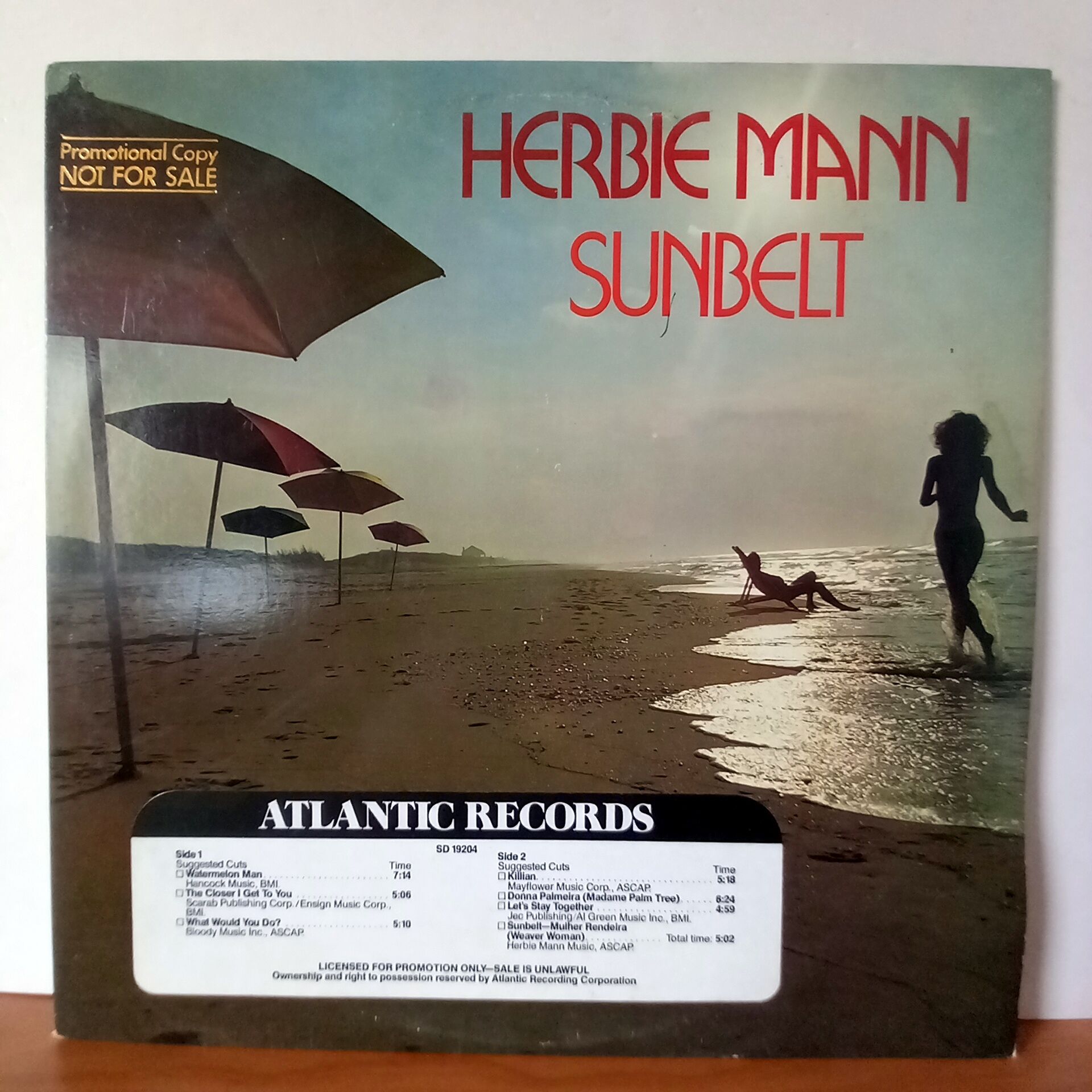 HERBIE MANN – SUNBELT (1978) - LP 2.EL PLAK