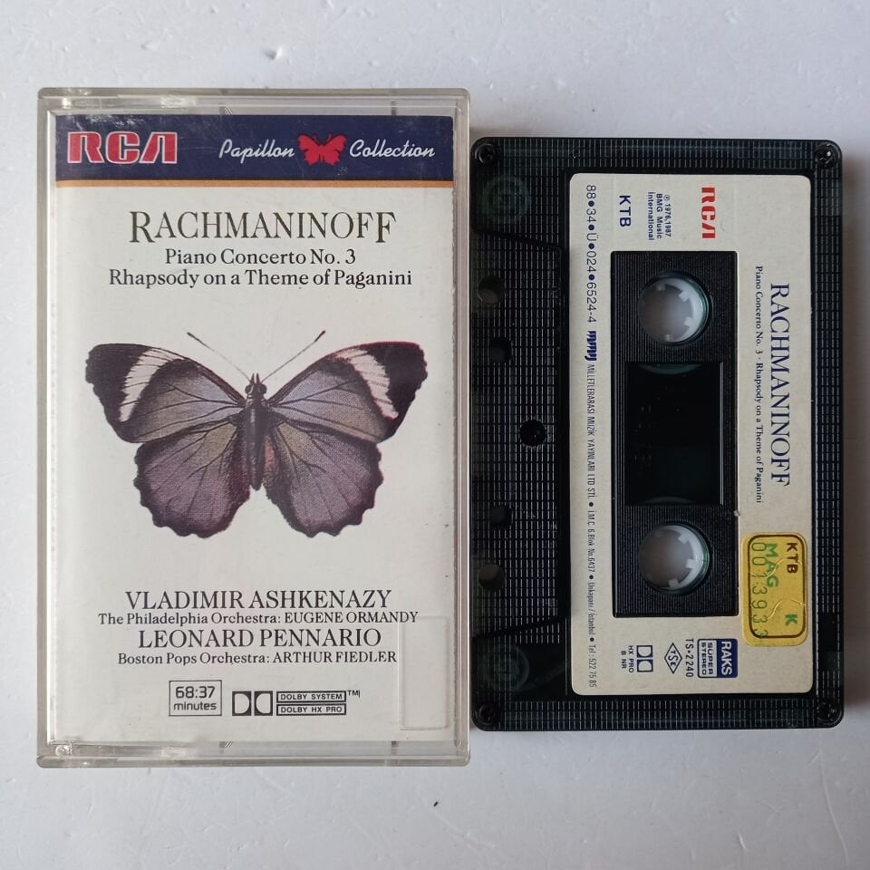 RACHMANINOFF, VLADIMIR ASHKENAZY, LEONARD PENNARIO – PIANO CONCERTO NO. 3, RHAPSODY ON A THEME OF PAGANINI (1988) - KASET 2.EL