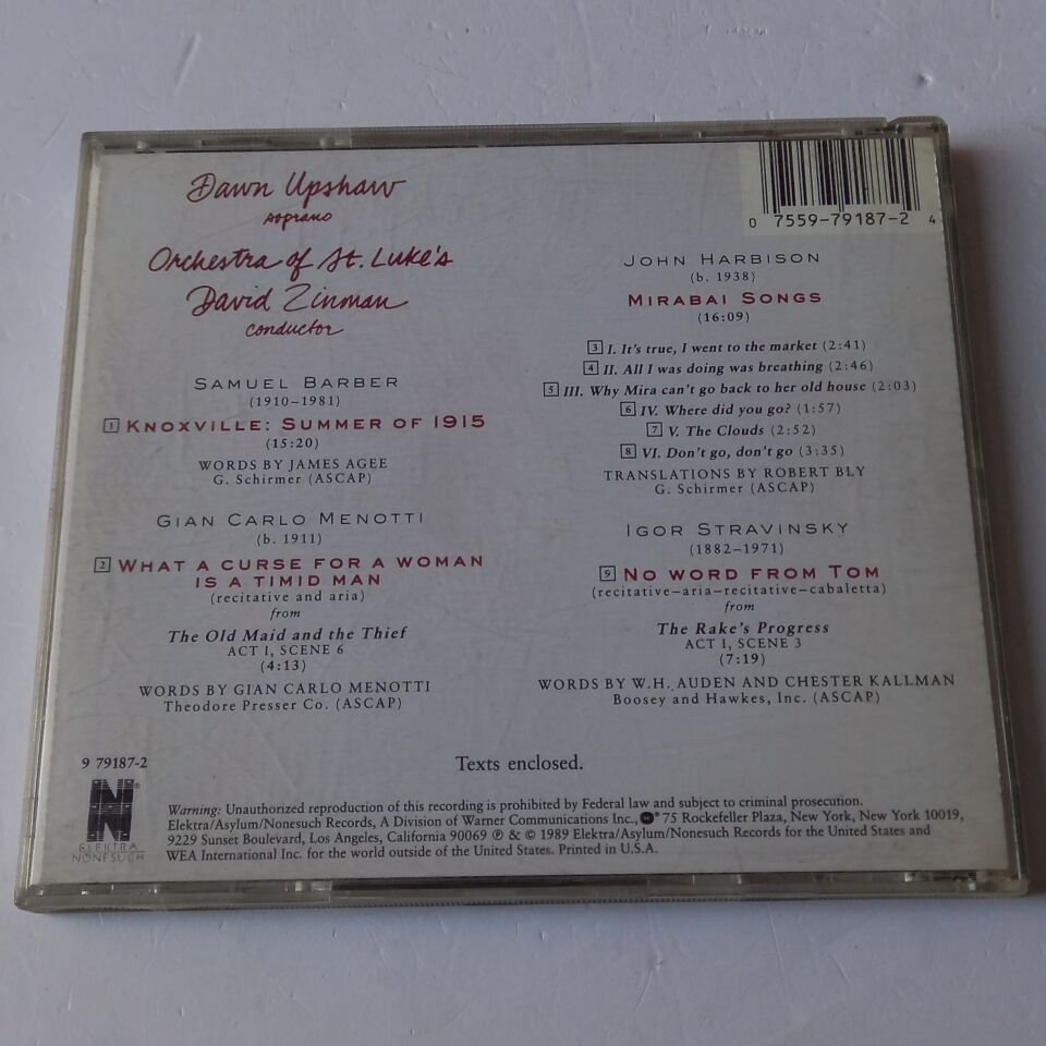 DAWN UPSHAW – KNOXVILLE: SUMMER OF 1915 (1989) - CD 2.EL