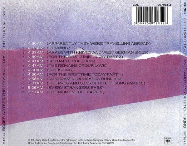ROGER WATERS – THE PROS AND CONS OF HITCH HIKING (1984) - CD AMBALAJINDA SIFIR
