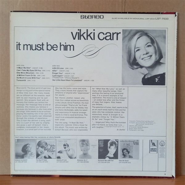 VIKKI CARR – IT MUST BE HIM (1967) - LP 2.EL PLAK