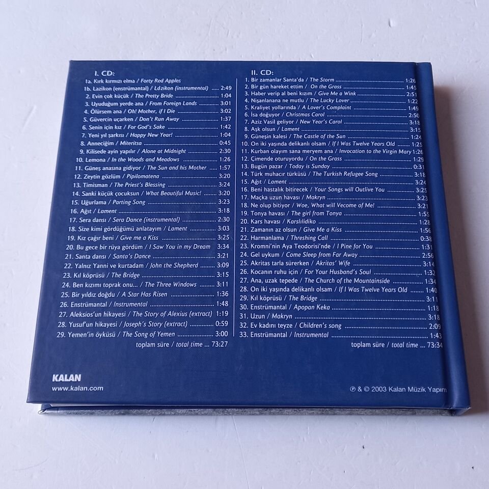 PONTUS ŞARKILARI 1930 SES KAYITLARI (2003) - 2CD + KİTAPÇIK 2.EL