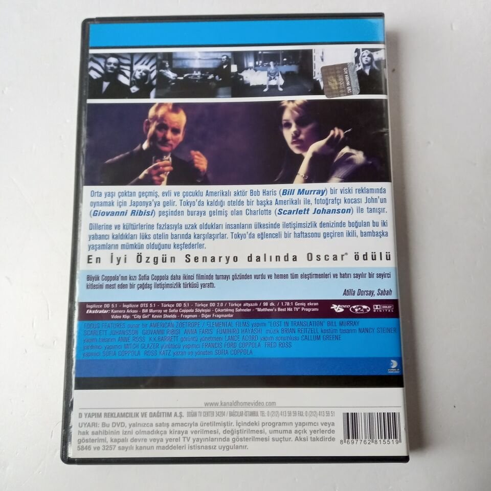 LOST IN TRANSLATION - BULL MURRAY, SCARLETT JOHANSSON - DVD 2.EL