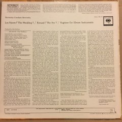 STRAVINSKY CONDUCTS STRAVINSKY, LES NOCES / RENARD, SAMUEL BARBER, AARON COPLAND.. (1962) 2.EL PLAK
