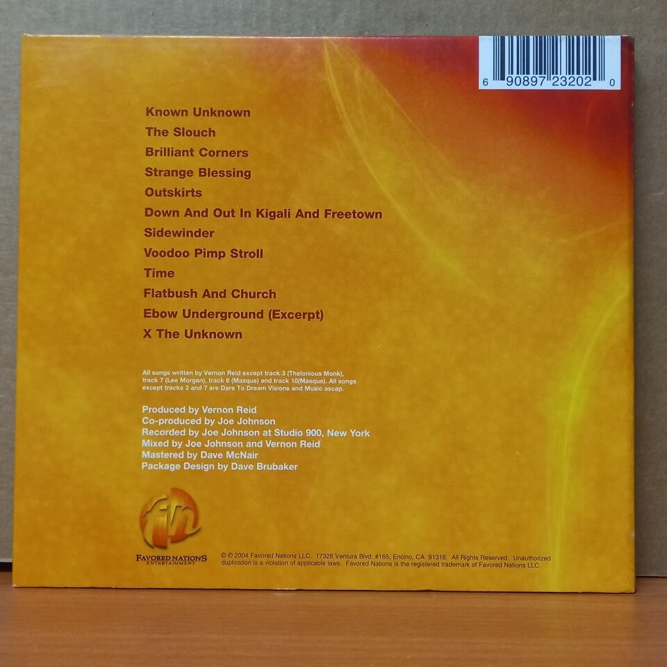 VERNON REID & MASQUE - KNOWN UNKNOWN (2004) - CD 2.EL