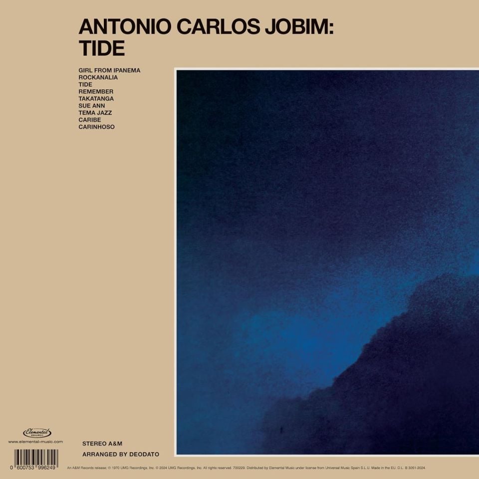 ANTONIO CARLOS JOBIM - TIDE (1970) - LP 180GR 2024 EDITION LATIN JAZZ , BOSSA NOVA SIFIR PLAK