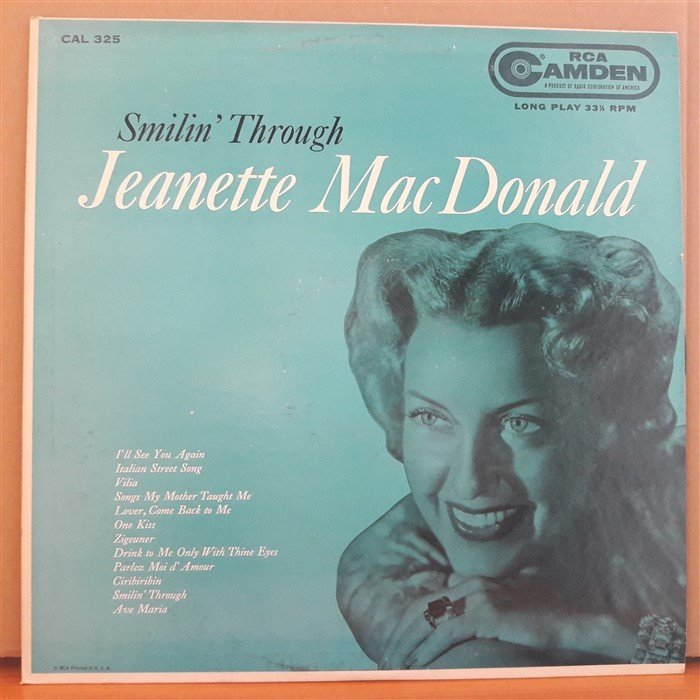 JEANETTE MacDONALD - SMILIN' THROUGH - LP 2.EL PLAK