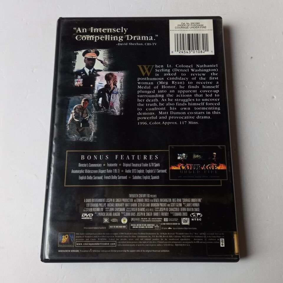 COURAGE UNDER FIRE - DENZEL WASHINGTON, MEG RYAN - DVD 2.EL 1.BÖLGE