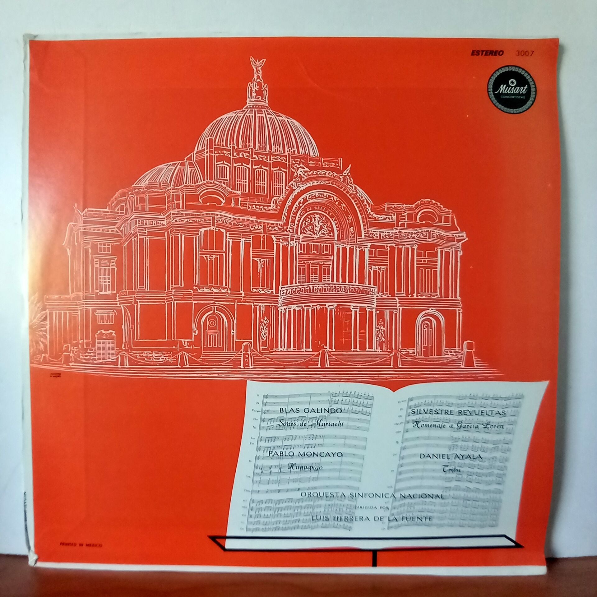 ORQUESTA SINFONICA NACIONAL DIRIGIDA POR LUIS HERRERA DE LA FUENTE – SONES DE MARIACHI / HUAPANGO / HOMENAJE A GARCIA LORCA / TRIBU (1955) - LP 2.EL PLAK