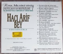 HACI ARİF BEY 1831-1885 / TÜRK MUSİKİ'SİNİN UNUTULMAYAN BESTECİLERİ 7 / GÖKSOY CD SIFIR